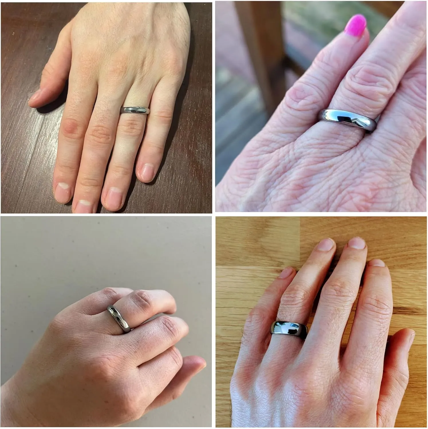 Custom Engraving Tungsten Carbide Classic Wedding Ring Polished 3mm to 10mm Band