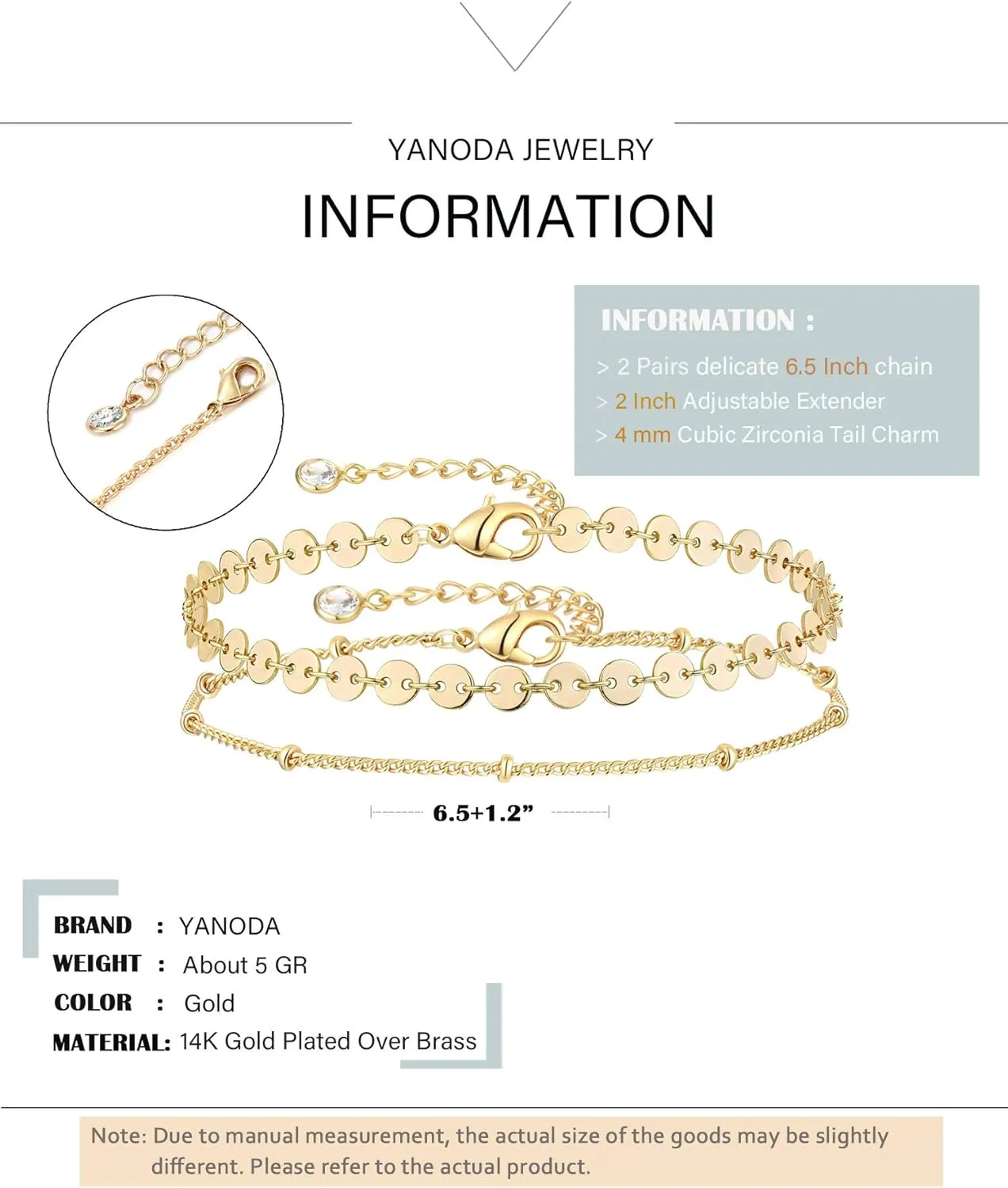 Dainty Layered Gold Chain Bracelet for Women 14K Gold Plated Handmade Adjustable Bracelet Satellite Beads Oval Mariner Figaro Link Chain Bracelets Minimalist Layering Stacking Jewelry Gift for Women