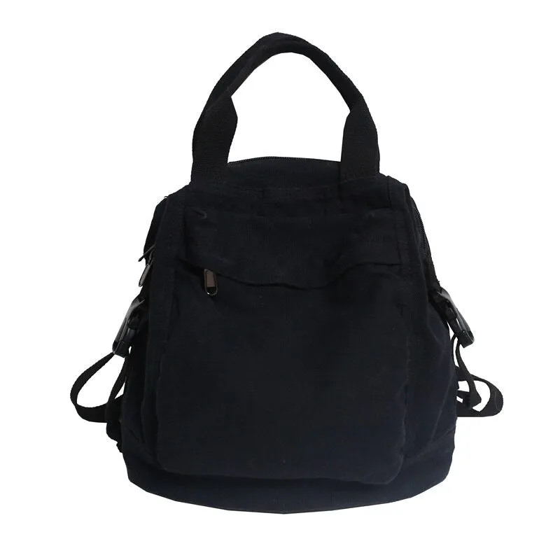 deanwangkt School Bag Student Shoulders Large Capacity Khaki Backpack Fashion Canvas Backpacks Female College Teen Computer Bag Mochila