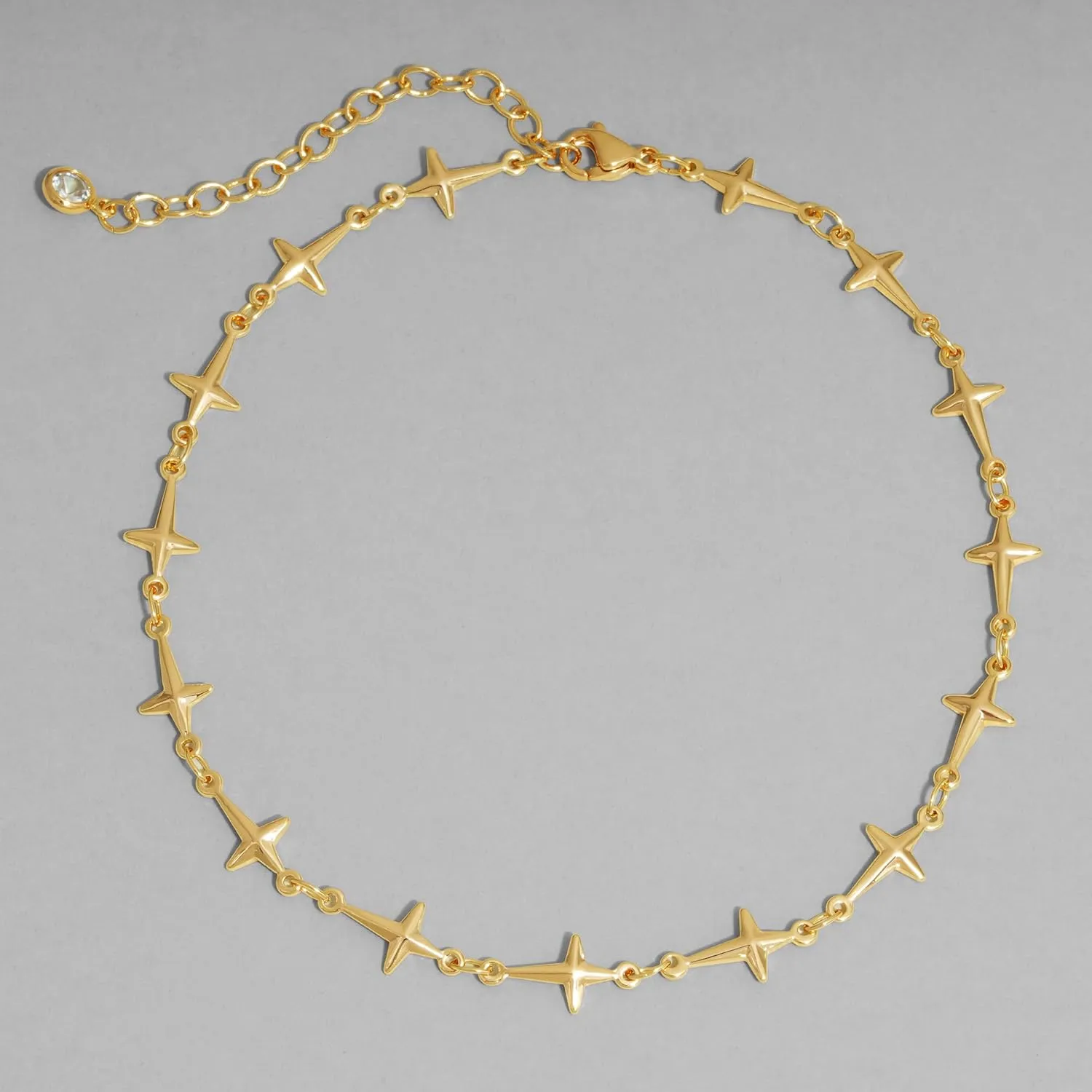Dremmy Studios Simple Gold Chain Anklet,14k Gold/Silver Plated Dainty Disc Evil Eye Summer Beach Ankle Bracelet Jewelry for Women