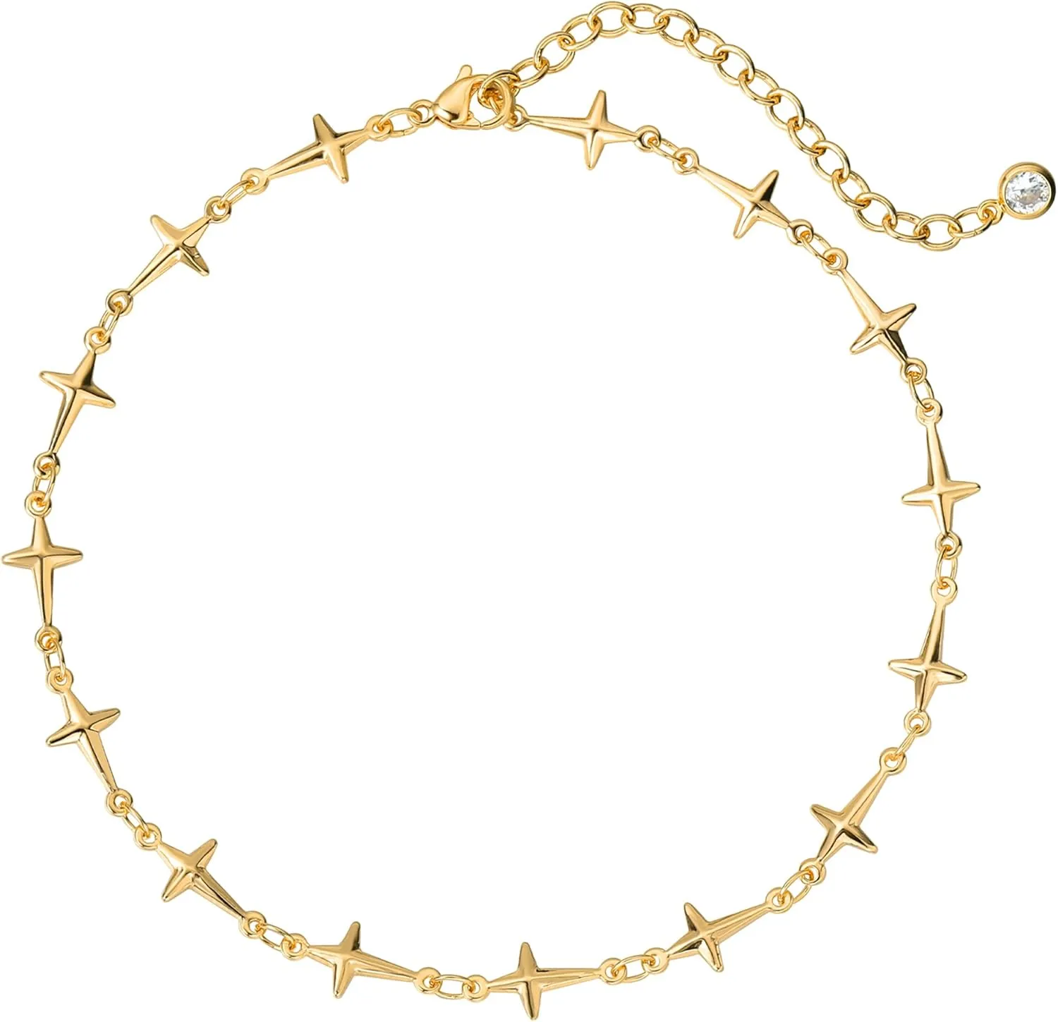 Dremmy Studios Simple Gold Chain Anklet,14k Gold/Silver Plated Dainty Disc Evil Eye Summer Beach Ankle Bracelet Jewelry for Women
