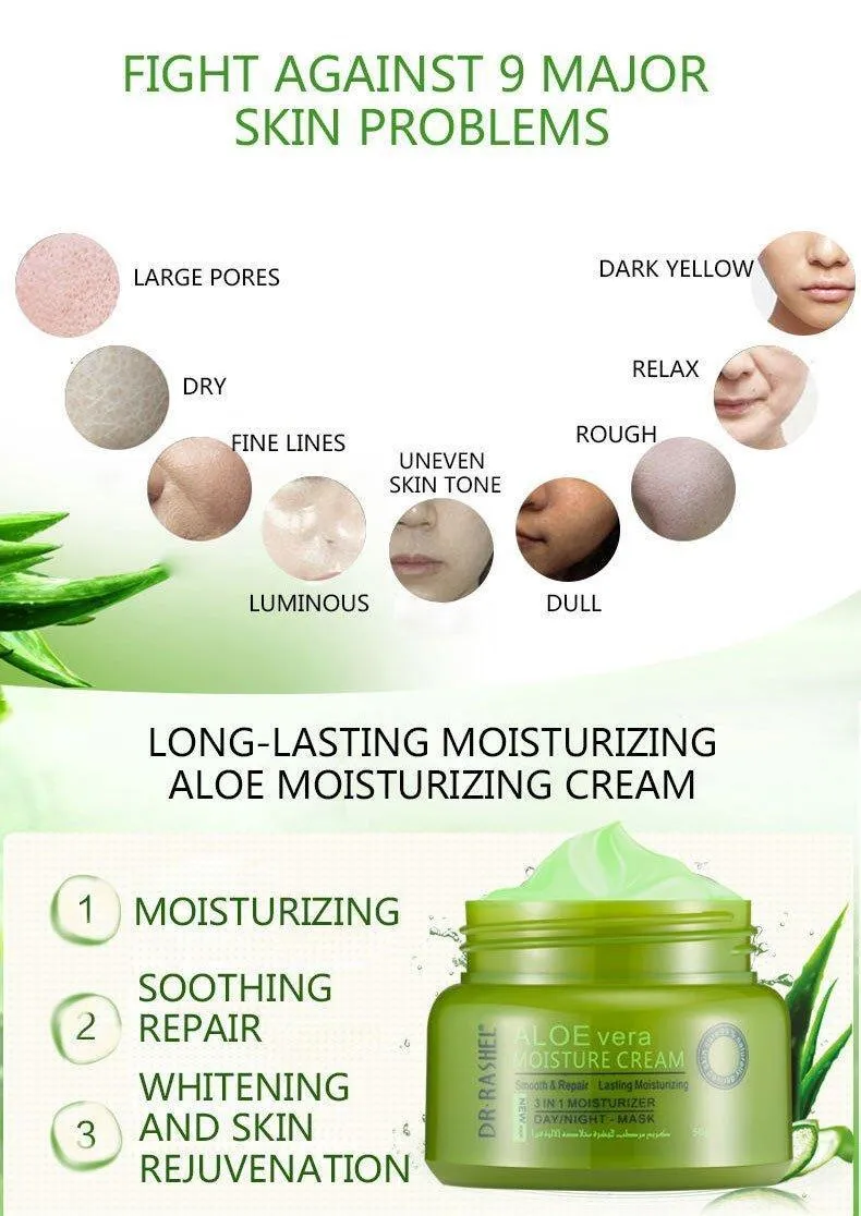 Dr.Rashel 3-In-1 Aloe Vera Moisture Cream Day/Night 50g