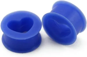 Ear Expander Silicone Plugs Ear Gauges Women Men Multicolor Heart Ear Tunnels Body Piercing Jewelry, 2PCS, 4MM - 20MM