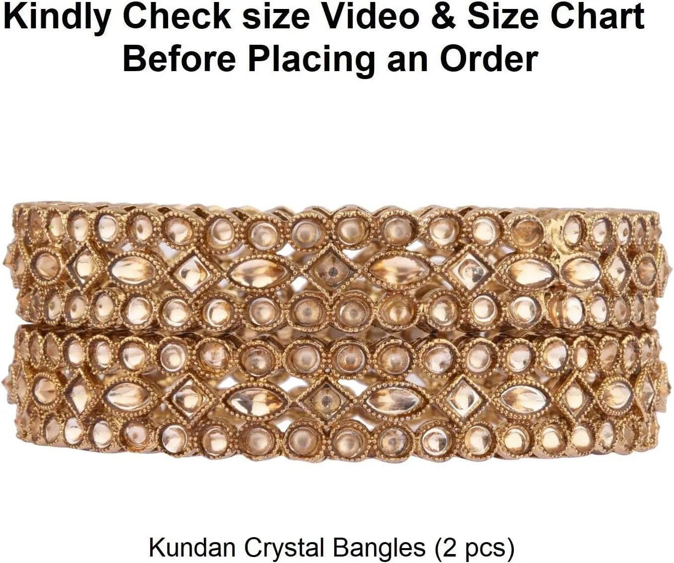 Efulgenz Bridal Wedding Indian Bollywood Kundan Rhinestone Floral Fashion Jewelry Bracelet Bangle Jewelry for Women
