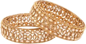 Efulgenz Indian Bangle Set Bollywood Crystal Kundan Bangle Bracelet Jewelry for Women