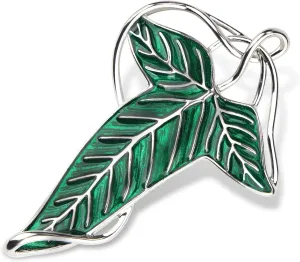 EKZ Elegance Elven Green Tree Leaf Enamel Pin,Cloak Clasp Brooches Elven Keepsake Pin for Luck and Mystery  Perfect for Christmas Festive Attire and Cosplay Jewelry