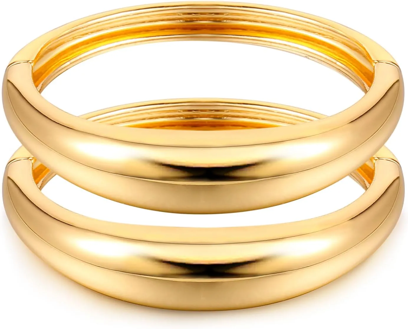 Elegance 11 designs Gold/Silver Cuff Bangle Bracelets For Women Set Chunky Trendy Gold Bracelet Minimalist Hinged Arm Cuff Jewelry Gift 2pcs