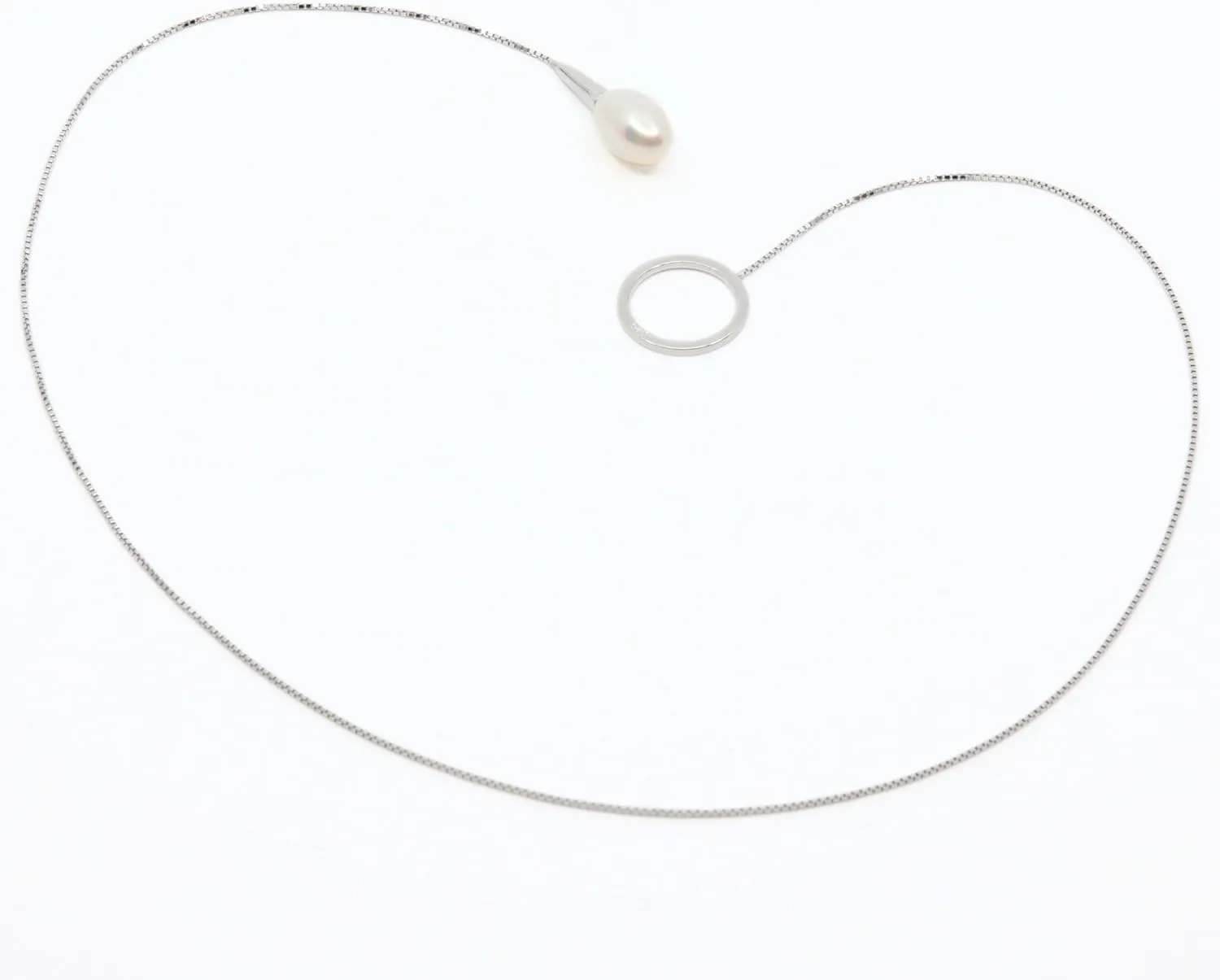 Elegant Genuine Gemstone and Pearl Pendant Necklace Collection in 18K White Gold Over Sterling Silver  London or Swiss Blue Topaz, Blue Sapphire, and Freshwater Cultured Pearls