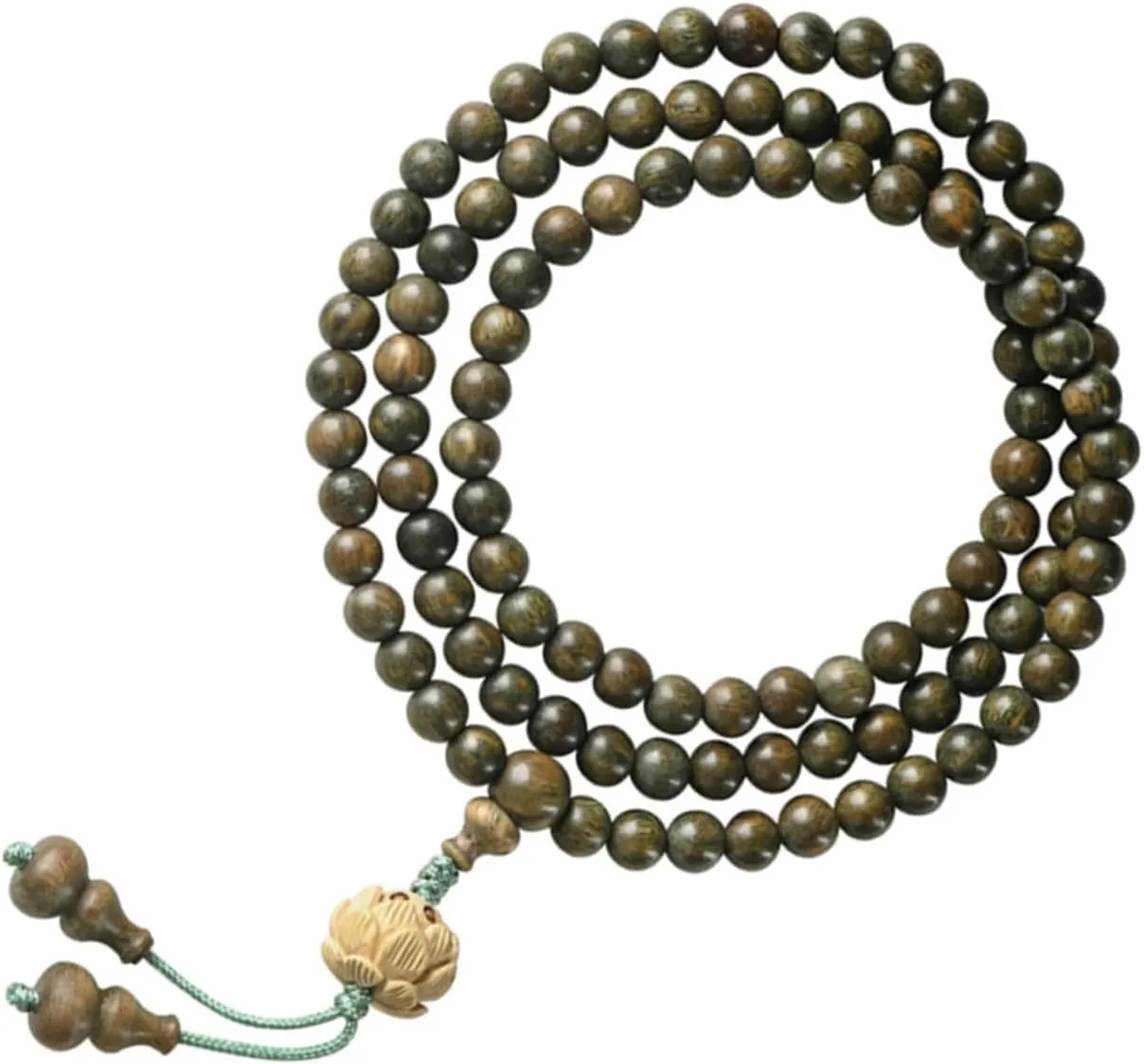 Elegant Sandalwood Bracelet Buddhist Prayer Beads Wooden Necklace for Men Women Rosary Bracelet