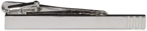 Elegant Slim Tie Clip - [Brushed Silver][2 1/4'' Wide]