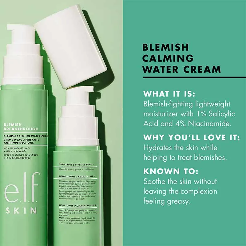 e.l.f. Blemish Breakthrough Blemish Calming Water Cream Discontinued