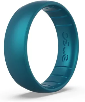 Enso Rings Classic Birthstone Silicone Ring  Unisex Wedding Engagement Band  Comfortable Breathable Band  6.6mm Wide, 1.75mm Thick