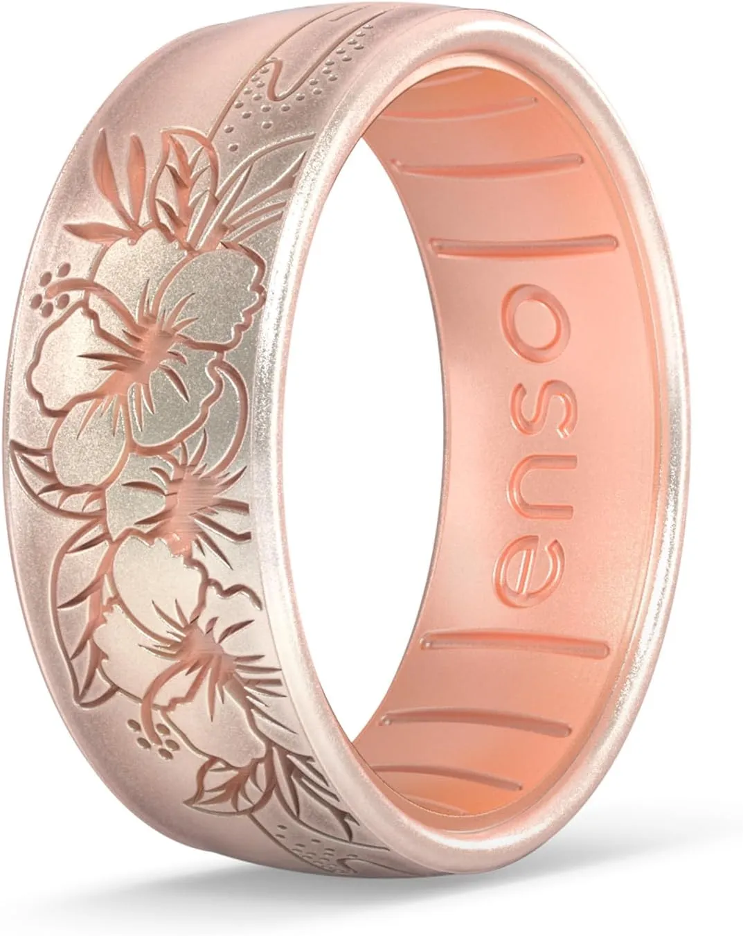 Enso Rings Etched Classic Silicone Rings - Etched Coastal Collection - Comfortable and Flexible Design