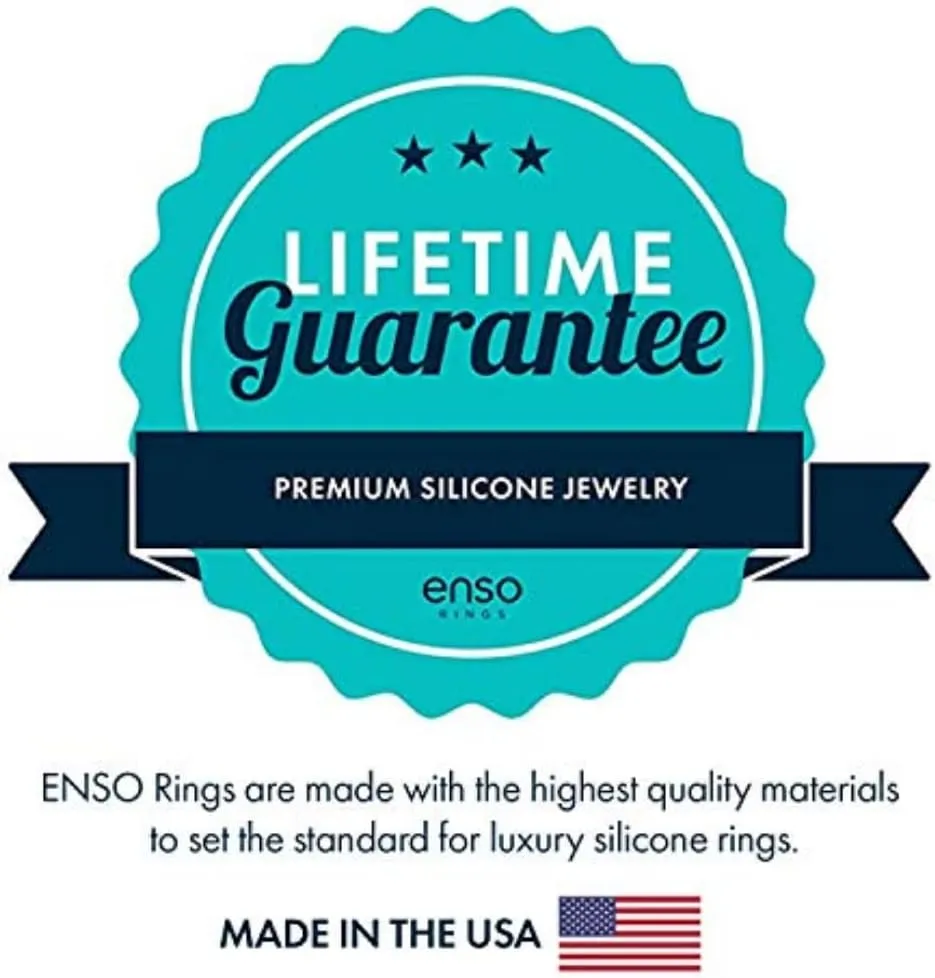 Enso Rings Etched Classic Silicone Rings - Etched Coastal Collection - Comfortable and Flexible Design