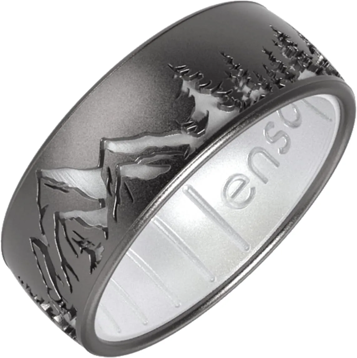 Enso Rings Etched Classic Silicone Rings - Etched Nature Collection - Comfortable and Flexible Design
