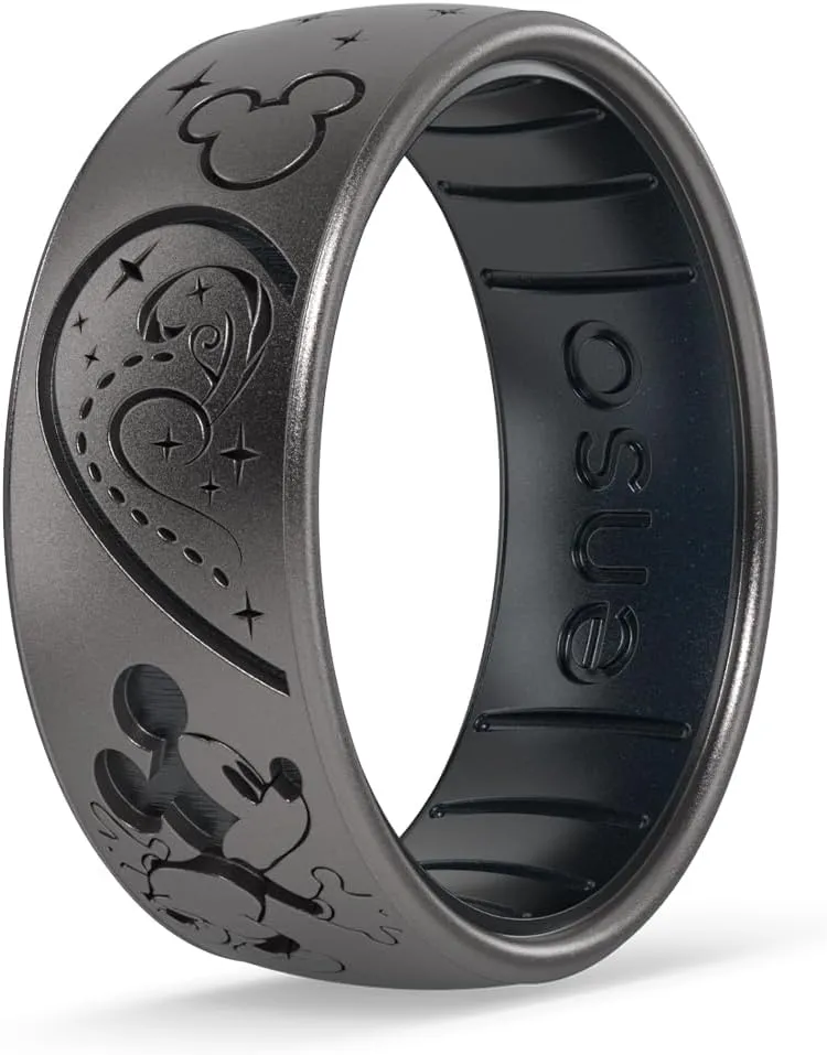 Enso Rings Etched Disney Collection - Classic Dualtone Silicone Ring - Mickey and Minnie