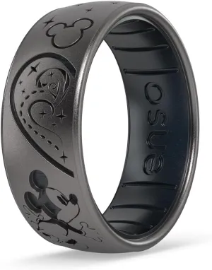 Enso Rings Etched Disney Collection - Classic Dualtone Silicone Ring - Mickey and Minnie