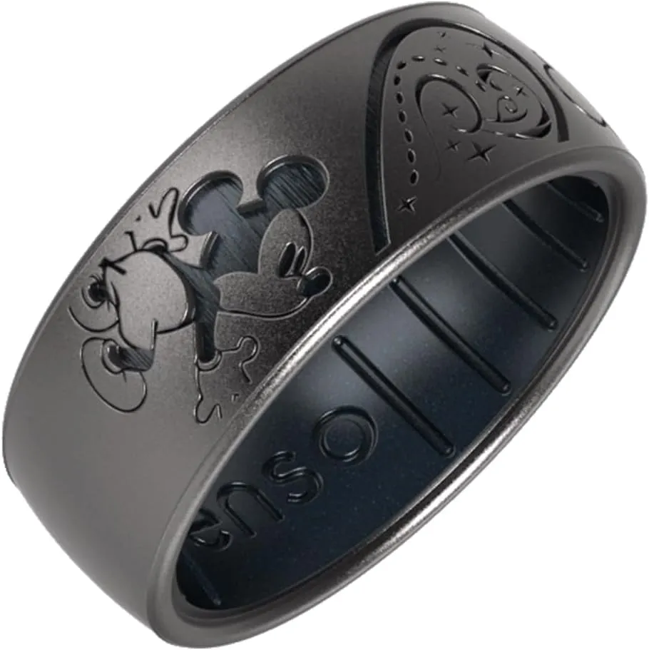 Enso Rings Etched Disney Collection - Classic Dualtone Silicone Ring - Mickey and Minnie