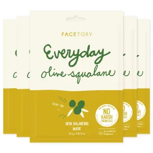 Everyday Olive Squalane Skin Balancing Mask With No Harsh Chemicals - Balancing, Rejuvenating, and Moisturizing (Pack of 5)