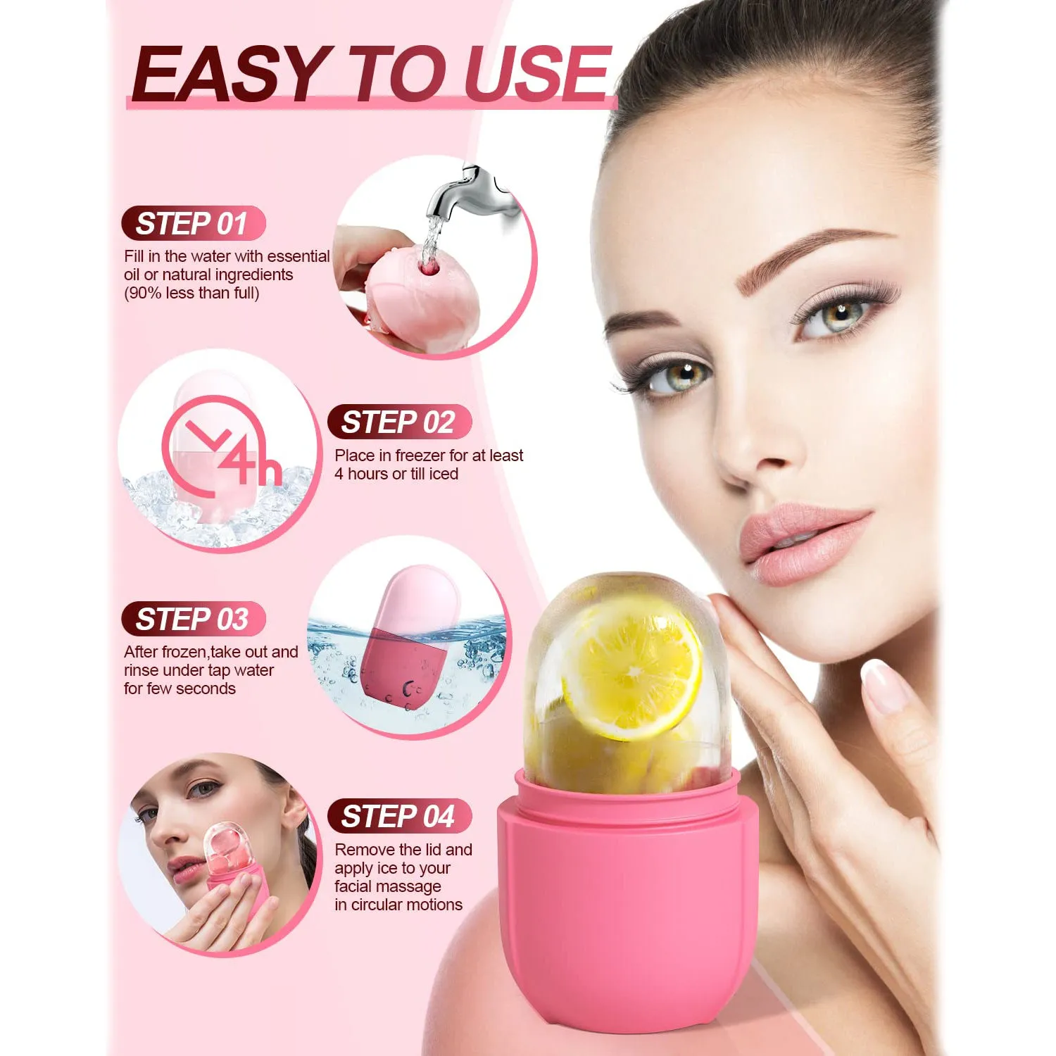 Face and Eye Ice Roller Ice Cube Mold