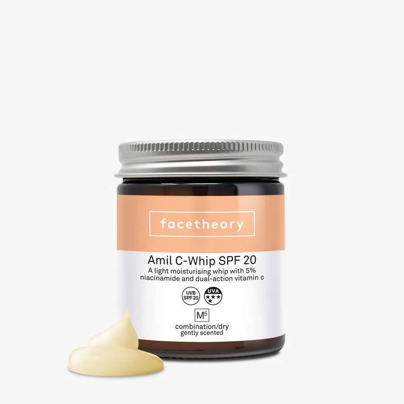 FACETHEORY Amil-C Whip M5 SPF 20-
with 5% Niacinamide and Dual Action Vitamin C