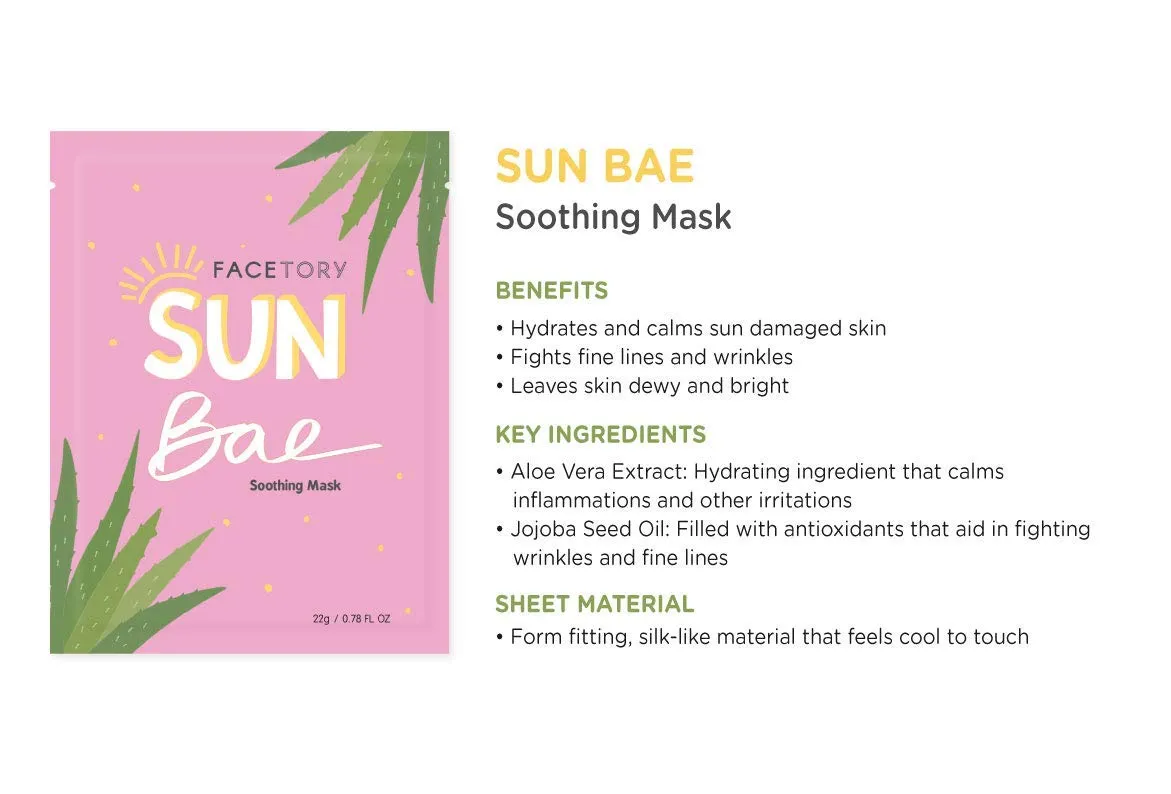 FaceTory 6 Sheet Mask Gift Set | Hydrate, Brighten, Moisturize for Glowing Skin