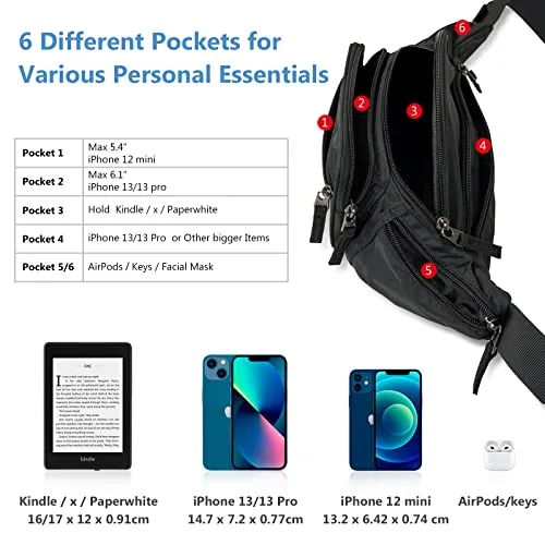 Fanny Pack Waist Packs for Men Women Travel Hiking | ProCase