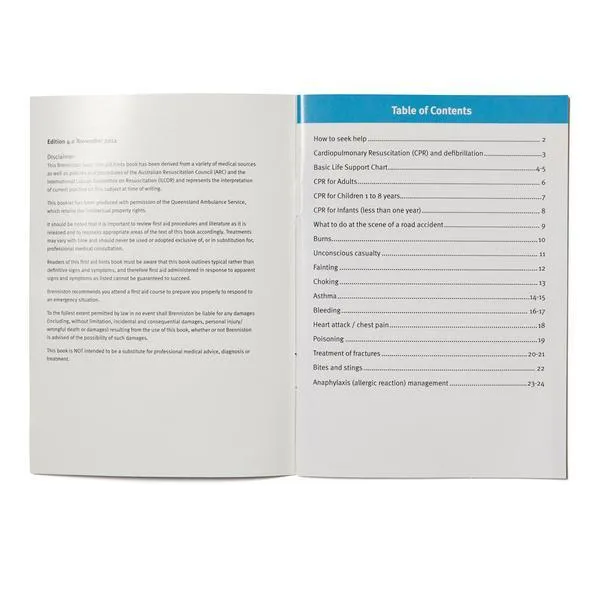 First Aid Handy Hints Booklet