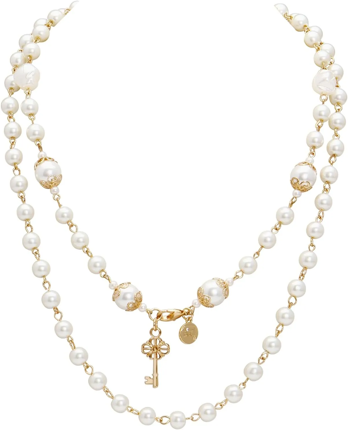 Firstmeet Vintage Imitation Pearl Choker Necklace Elegant Bridal Jewelry Set with Matching Earrings