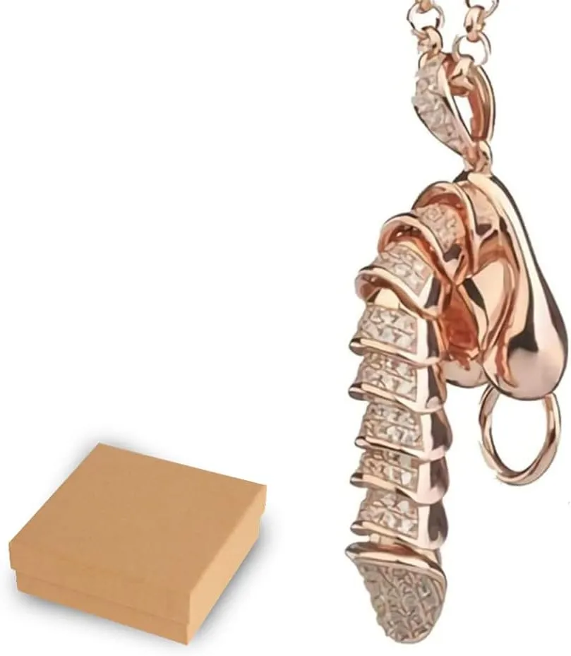 Funny Erectable Pendant - S925 Silver Male Organ Modeling Necklace, Creative Funny Jewelry for Men Women (Rose Gold)
