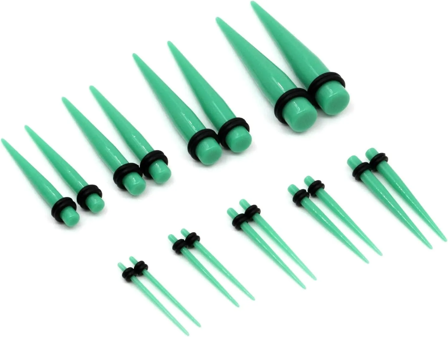 Gauges Ears Plugs Acrylic Ear Gauges Women Men Multicolor Stretching Kit Ear Tunnels, 36PCS, 1.6MM/2MM/2.4MM/3.2MM/4MM/5MM/6MM/8MM/10MM