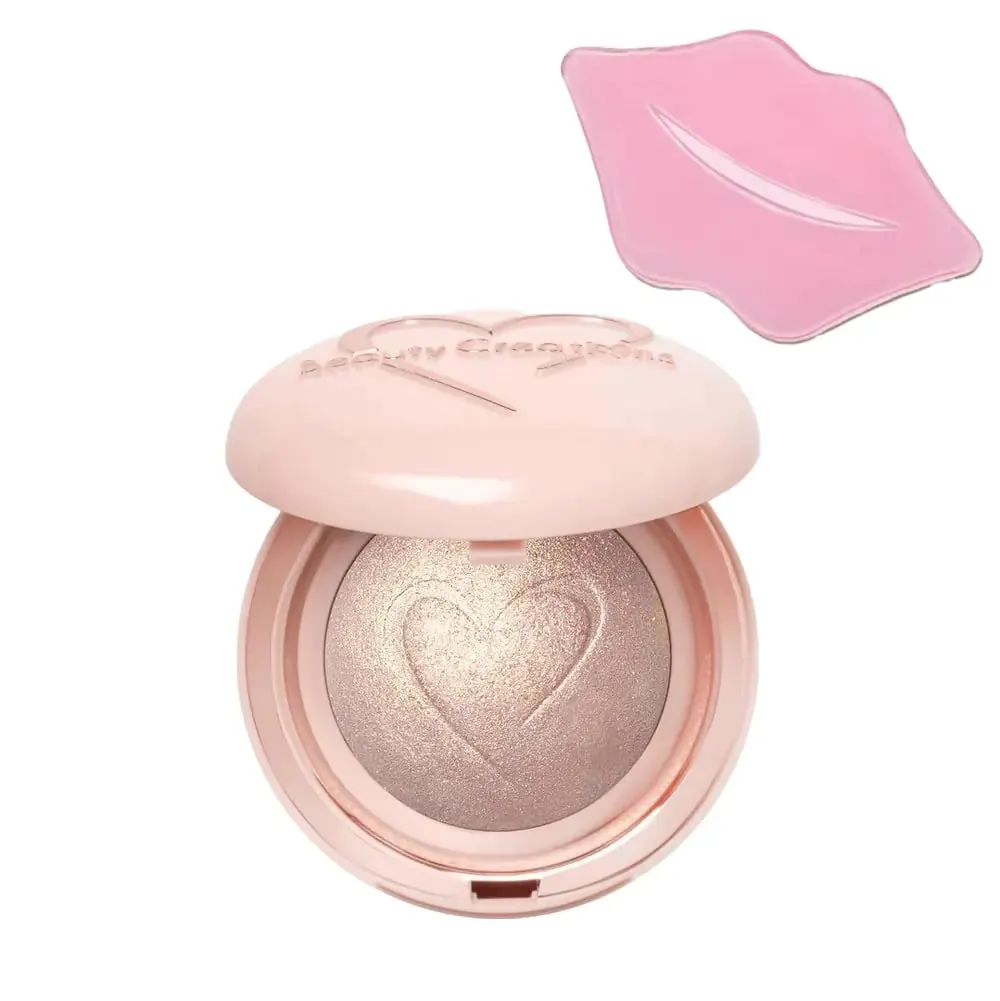 Glam Lux Beauty Bundle Beauty Creations Final Finish Baked Highlighter Baked Natural Glow Radiance Intensely Pigmented w Collagen Lip Mask (Flirtini 1 count)