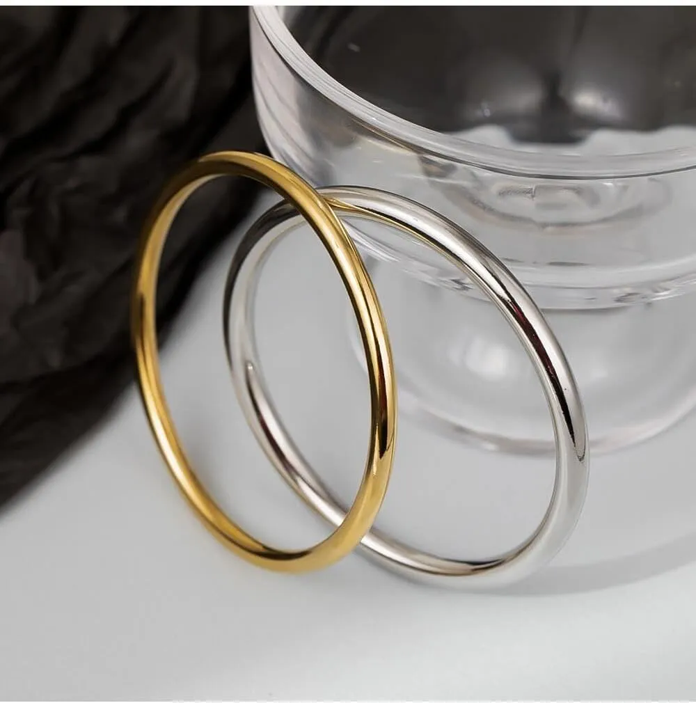 Gold Bangles for Women - 18K Gold Plated Stainless Steel Chunky Stretch Bracelets Stackable Snake Link Chain Flexible Wide Wristband Bracelets.