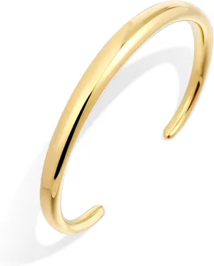 Gold Cuff Bangle Bracelets For Women Chunky 18k Gold Plated Stainless Steel Bracelet Non Tarnish Lightweigt Minimalist Jewellery Gift