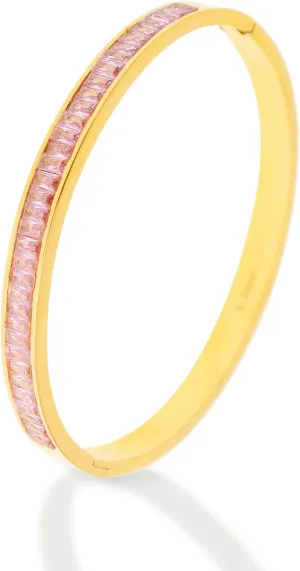 Gold Rhinestone Bangles Bracelets for Women, Chunky Crystal Stainless Steel Stackable Cuff Bracelet Prom Fashion Jewelry Gift