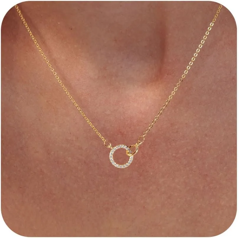 HANLI 14K Gold Plated Necklaces for Women - Dainty Butterfly, Star of David, Moon and Star, Sun, Lotus, Infinity, Hummingbird, Bee Pendant Designs - Elegant Jewelry for Women