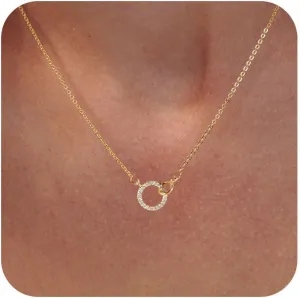 HANLI 14K Gold Plated Necklaces for Women - Dainty Butterfly, Star of David, Moon and Star, Sun, Lotus, Infinity, Hummingbird, Bee Pendant Designs - Elegant Jewelry for Women