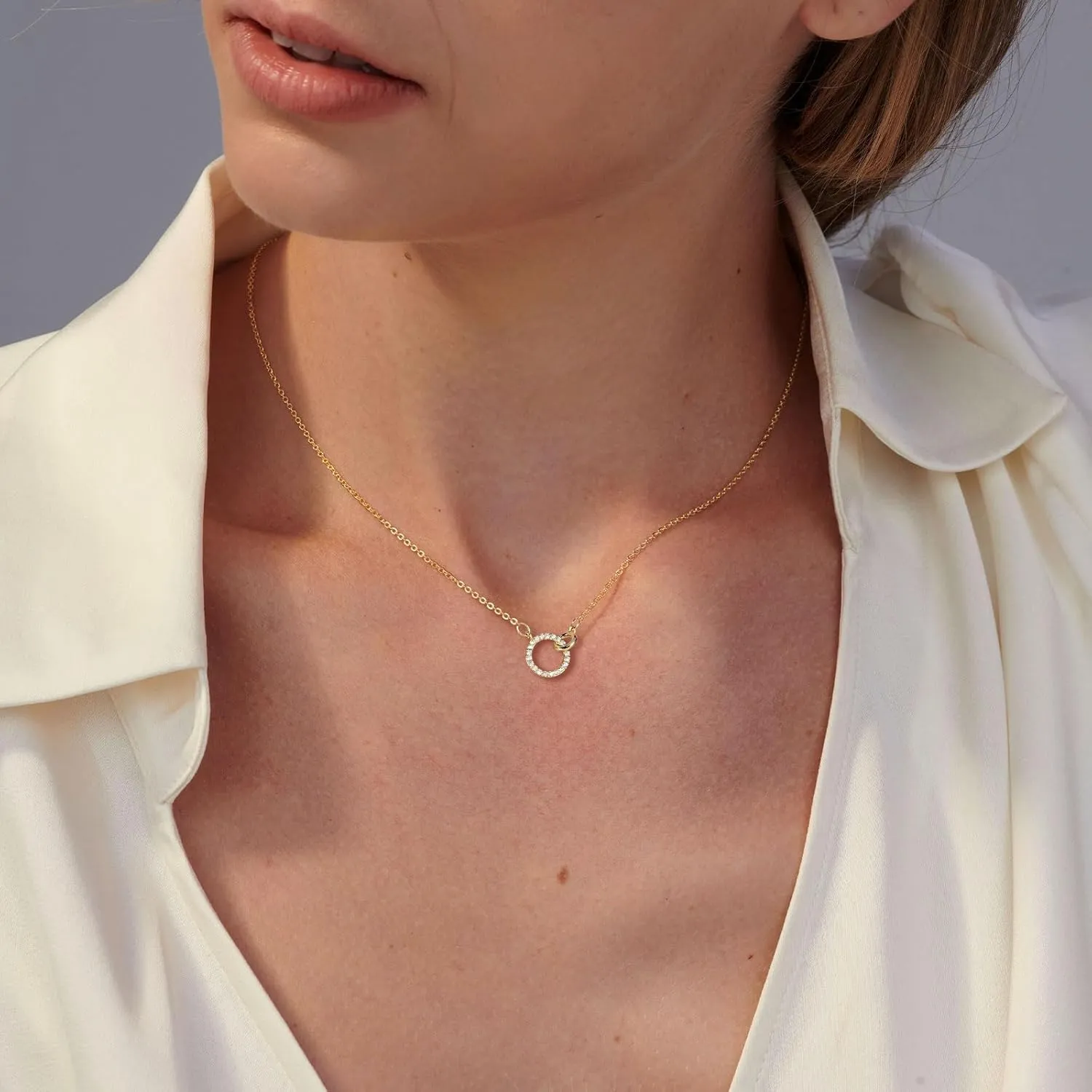 HANLI 14K Gold Plated Necklaces for Women - Dainty Butterfly, Star of David, Moon and Star, Sun, Lotus, Infinity, Hummingbird, Bee Pendant Designs - Elegant Jewelry for Women