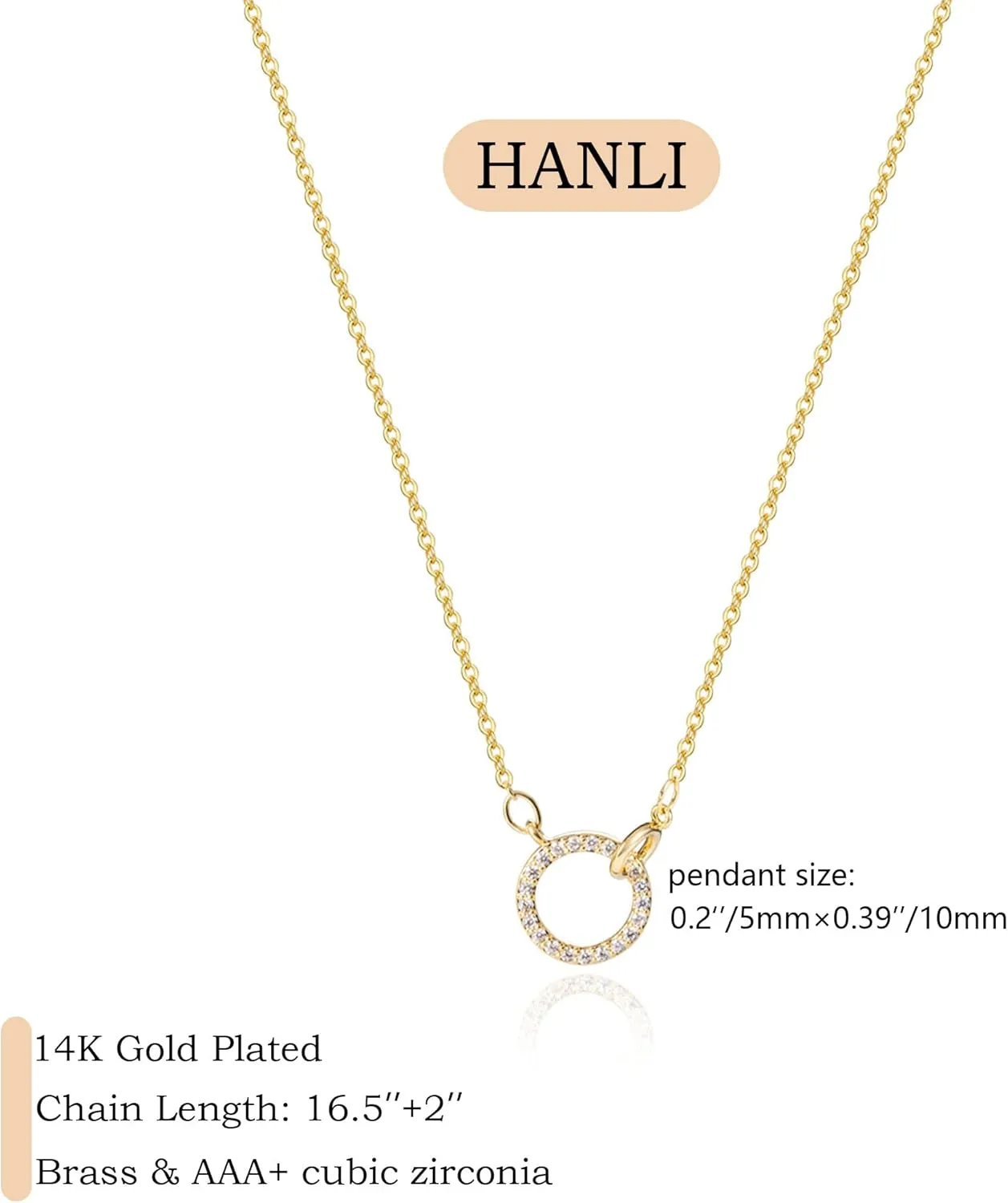 HANLI 14K Gold Plated Necklaces for Women - Dainty Butterfly, Star of David, Moon and Star, Sun, Lotus, Infinity, Hummingbird, Bee Pendant Designs - Elegant Jewelry for Women