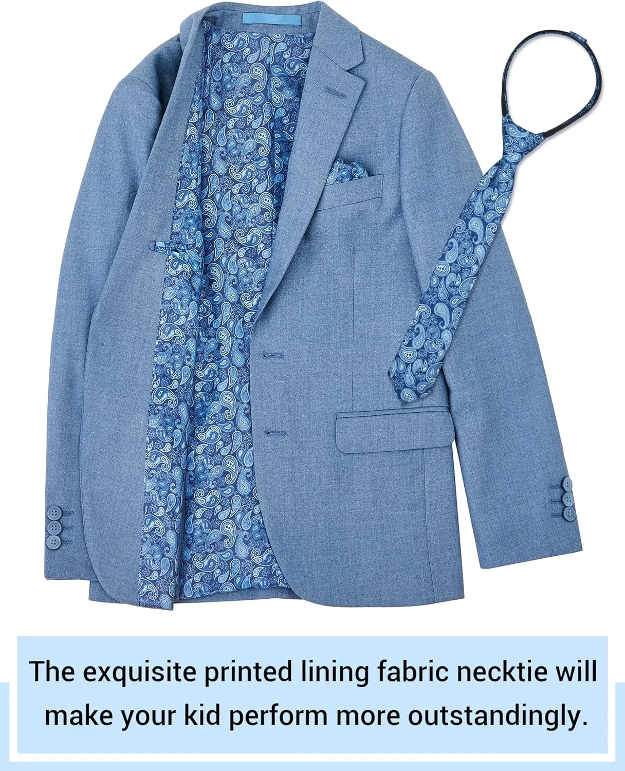 Happy Dolphin Boys Suit Set Modern Fit Kids Suits Adjustable Waist Boys Wedding Outfit for Boy Communion Suits for Boys