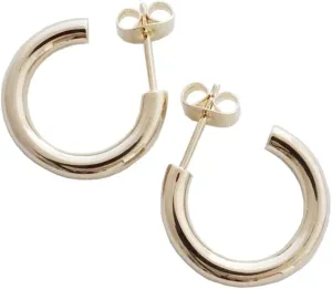 HONEYCAT Small, Medium, Large Thick Carolina Hoops in Gold, Rose Gold, or Silver | Minimalist, Delicate Jewelry