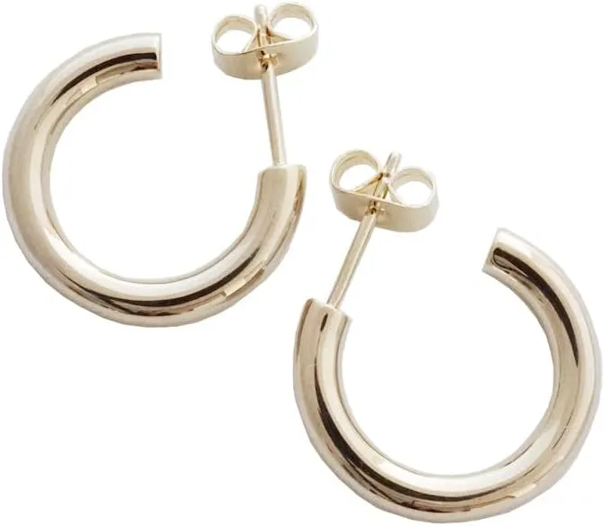 HONEYCAT Small, Medium, Large Thick Carolina Hoops in Gold, Rose Gold, or Silver | Minimalist, Delicate Jewelry
