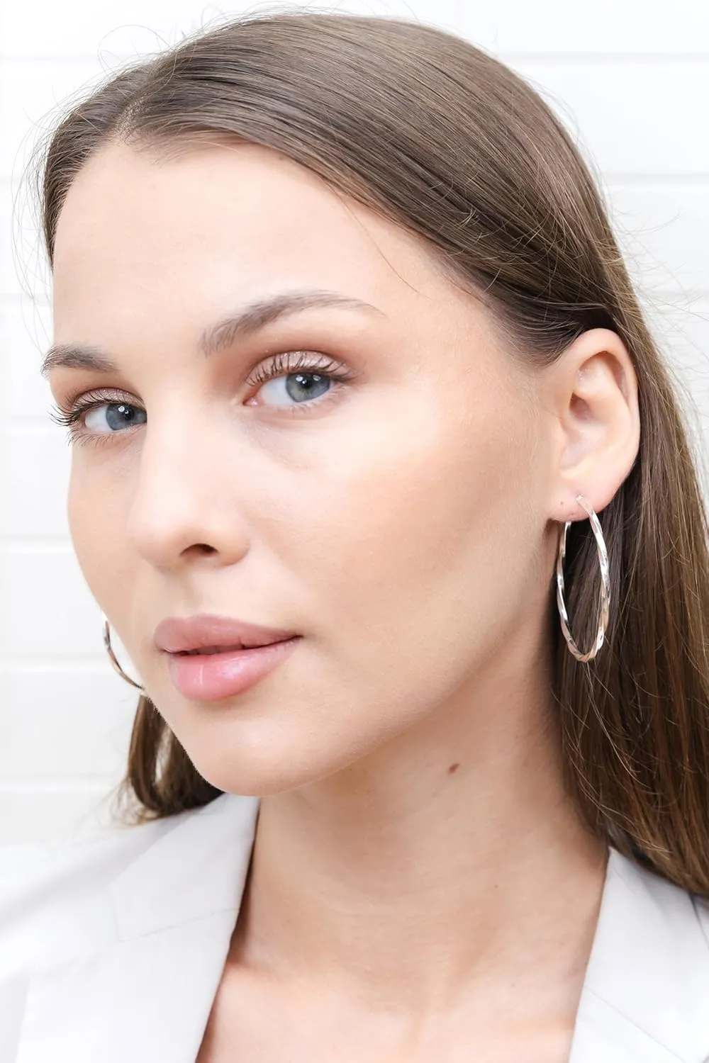 Hoops & Loops 925 Sterling Silver Hoop Earrings for Women, 14K Gold, Rose Gold Plated, Black Twisted Click-Top Round Hoop Earrings for Women, Hypoallergenic, Lightweight, High Polished Twist Design Hoops 15/20/25/30/35/40/50/60mm