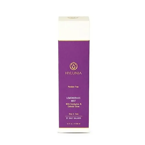 Hylunia Lemongrass Mist - 5.1 fl oz - Colloidal Silver, Aloe Vera and Eucalyptus Essential Oil - Eczema - Acne