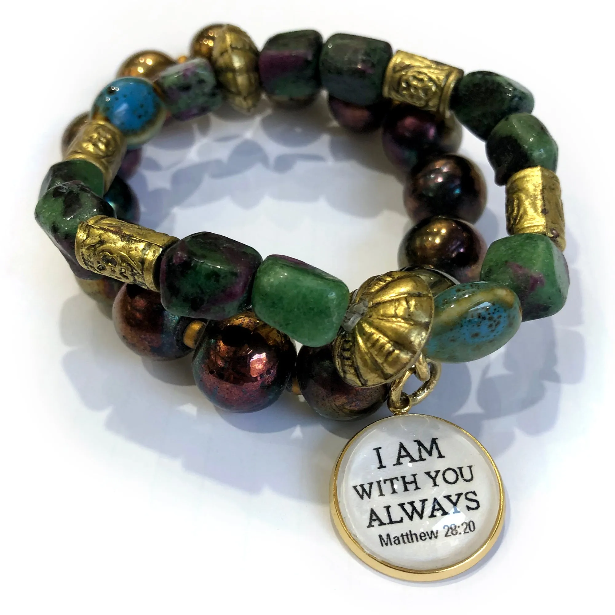 I Am With You Always Matthew 28:20 Scripture Charm for Jewelry Making