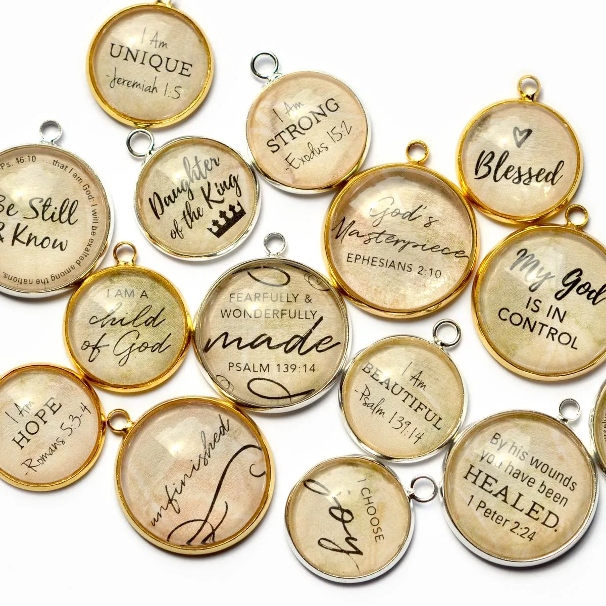 I Am With You Always Matthew 28:20 Scripture Charm for Jewelry Making