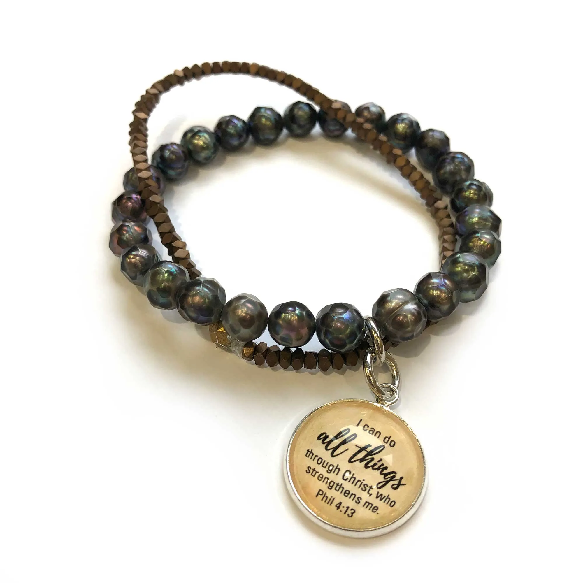 I Am With You Always Matthew 28:20 Scripture Charm for Jewelry Making