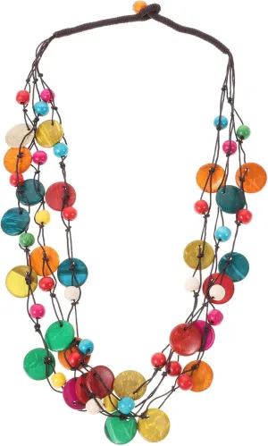 IMIKEYA Bohemian Beads Necklace Bohemia Boho Beads for Women Fashion Jewelry Necklace