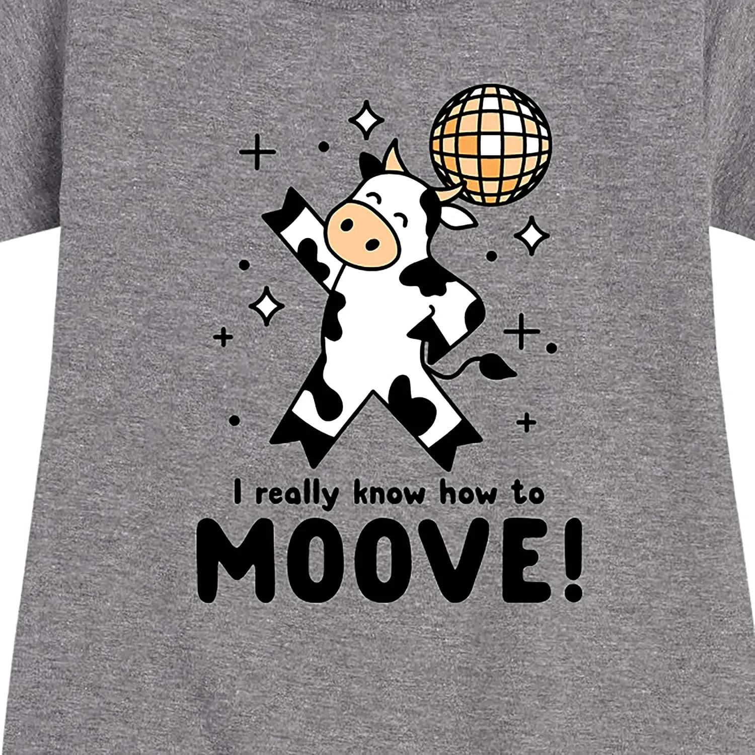 Instant Message - Watch Me Moove Disco Cow - Toddler & Youth Girls Fleece Dress