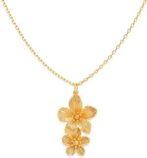Jean Beau Chunky Gold Flower Pendant Necklace for Women Statement Vintage Choker Necklaces Wedding Prom Fashion Jewelry Gift